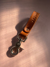 Load image into Gallery viewer, Handmade leather belt loop keychain