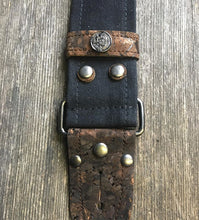 Load image into Gallery viewer, Wax cotton and vegan leather strap